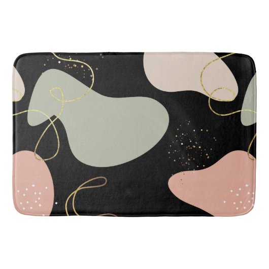 Abstract Boho geometrisch organisch vormpatroon Badmat (Voorkant)