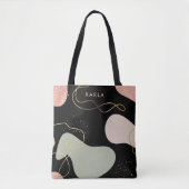 Abstract Boho geometrisch organisch vormpatroon Draagtas (Voorkant)