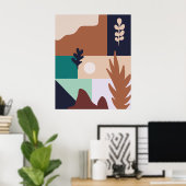 Abstract Boho Natuur Landschap Poster (Thuiskantoor)