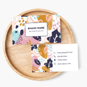 Abstract Boho Patroon Hand getrokken Retro Kleurri Visitekaartje