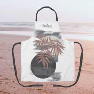 Abstract Boho Tropisch Stijl Gepersonaliseerd Scho Schort