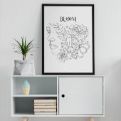 Abstract Boho Woman Illustration Poster