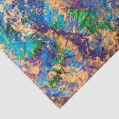 Abstract BohoGold Blue Paars textured Effect Tiss Tissuepapier (Detail)