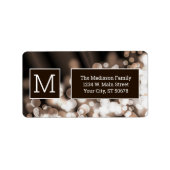 Abstract Bokeh Chocolate Etiket (Voorkant)