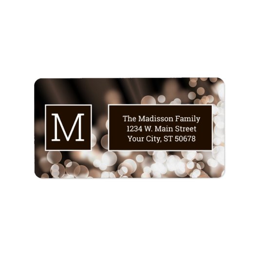 Abstract Bokeh Chocolate Etiket (Voorkant)