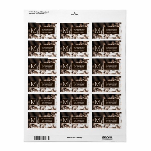 Abstract Bokeh Chocolate Etiket (Full Sheet)