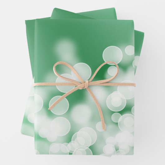 Abstract Bokeh Green Ggloing Patroon Inpakpapier Vel (In situ)