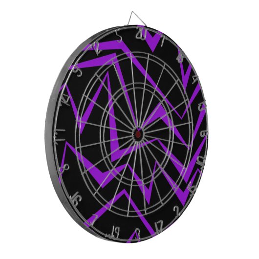Abstract, bold, vibrant geometric zigzag pattern dartbord (Voorkant Links)