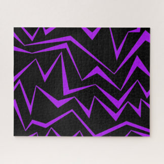 Abstract, bold, vibrant geometric zigzag pattern legpuzzel