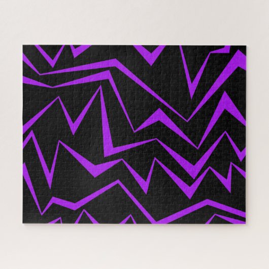Abstract, bold, vibrant geometric zigzag pattern legpuzzel (Horizontaal)