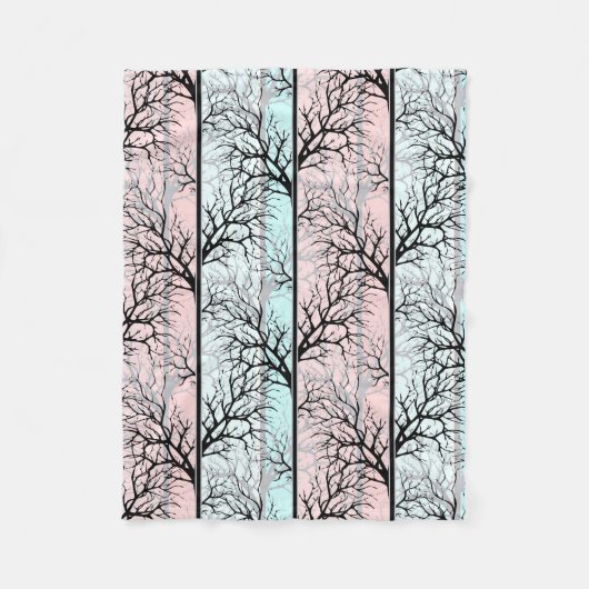 Abstract, bomen fleece deken (Voorkant)