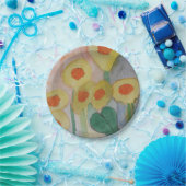 Abstract Bord zonnebloempitten (Feest)