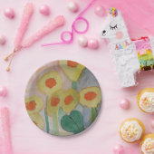 Abstract Bord zonnebloempitten (Feest)