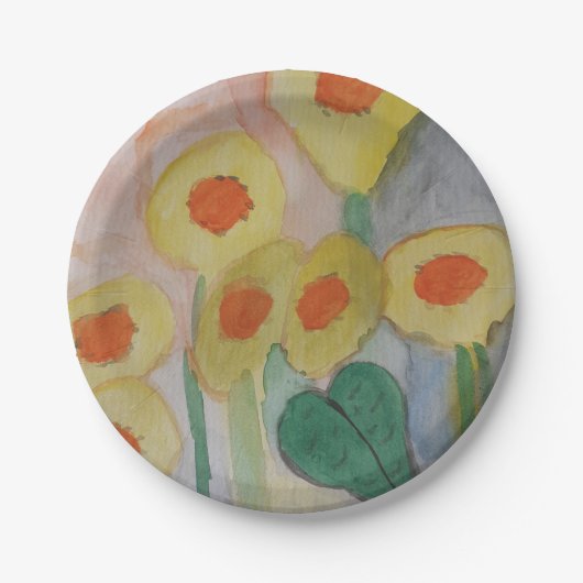 Abstract Bord zonnebloempitten (Voorkant)