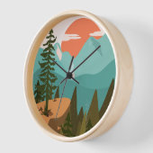 Abstract bos, bergen en zonsopgang (Hoek)