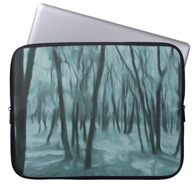 Abstract bos laptop sleeve (Voorkant)