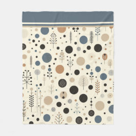 Abstract bosgebied fleece deken