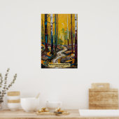 Abstract Boslandschap Poster (Keuken)