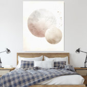 Abstract Botanical Moon Canvas Afdruk (Insitu (Slaapkamer))