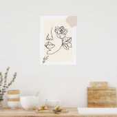 Abstract Botanical Wall Art Poster (Keuken)