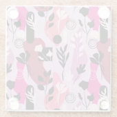 Abstract Botanics Glazen Onderzetter (Achterkant)