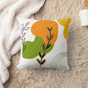Abstract botanisch blad kussen