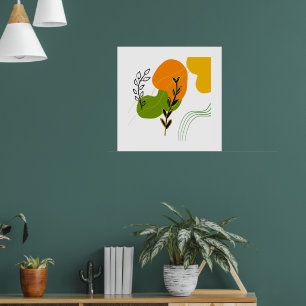 Abstract botanisch blad poster