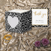 Abstract botanisch bladpatroon bedankdoosjes