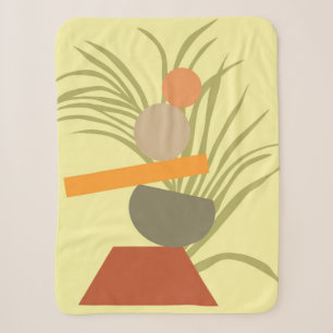 Abstract botanisch genot sherpa deken