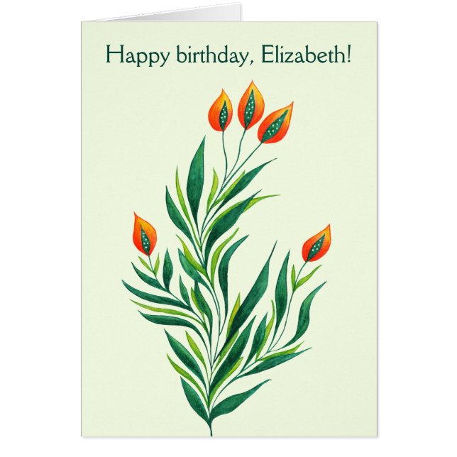 Abstract Botanisch Kunstlentekort Plant (Voorkant)