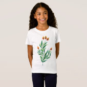 Abstract Botanisch Kunstlentekort Plant T-shirt (Voorkant volledig)