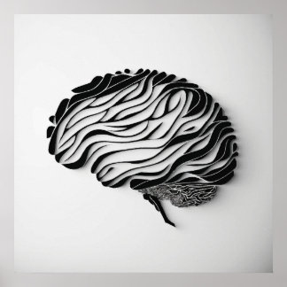 Abstract brein poster