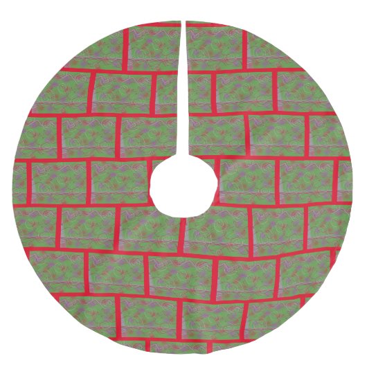 Abstract Brick Chimney-ontwerp Kerstboom Rok (Voorkant)