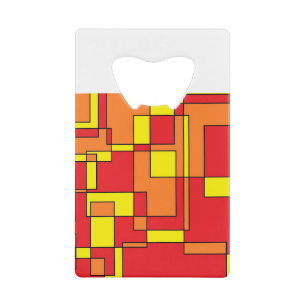 Abstract brick-patroon kredietkaart flessenopener
