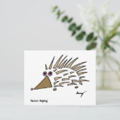 Abstract Briefkaart egel (Staand voorkant)