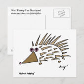 Abstract Briefkaart egel (Voorkant / Achterkant)
