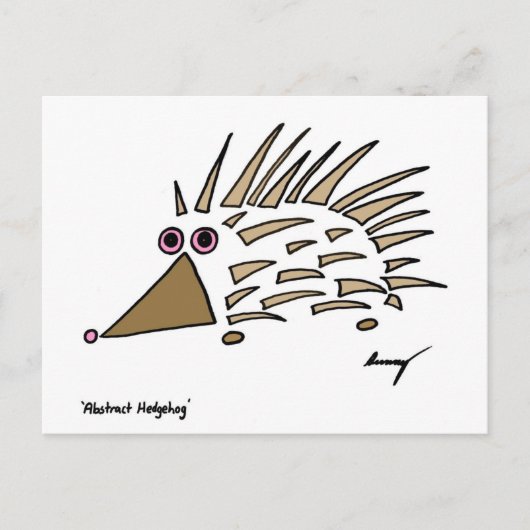 Abstract Briefkaart egel (Voorkant)