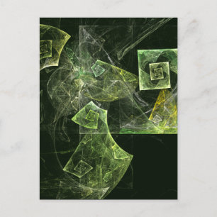 Abstract Briefkaart met verdraaide balans