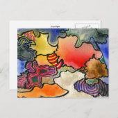 abstract Briefkaart "Mites and Tites" (Voorkant / Achterkant)