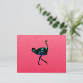 Abstract Briefkaart Ostrich (Staand voorkant)
