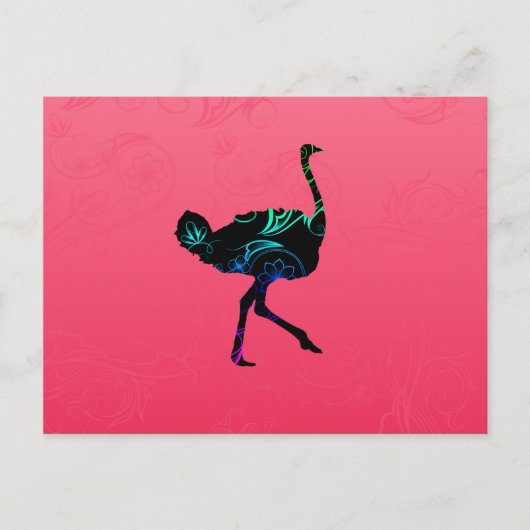 Abstract Briefkaart Ostrich (Voorkant)