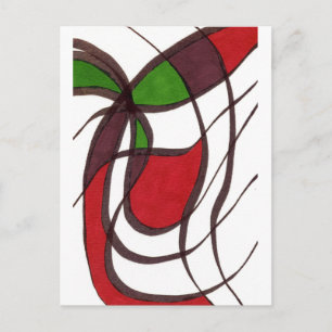 abstract Briefkaart "vliegende vis"