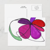 abstract Briefkaart "Vloerdans" (Voorkant / Achterkant)