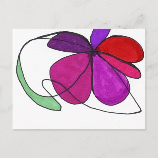 abstract Briefkaart "Vloerdans" (Voorkant)