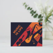 Abstract briefkaart voor aangepaste muziek (Staand voorkant)