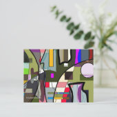 Abstract Briefkaart voor digitale exploratie (Staand voorkant)