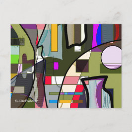 Abstract Briefkaart voor digitale exploratie