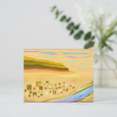 Abstract Briefkaart voor digitale woestijnlandscha (Staand voorkant)