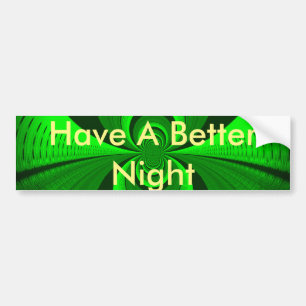 Abstract Bright Green Groovy Kaleidoscope Patroon Bumpersticker
