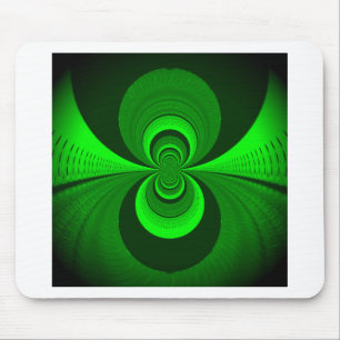 Abstract Bright Green Groovy Kaleidoscope Patroon Muismat